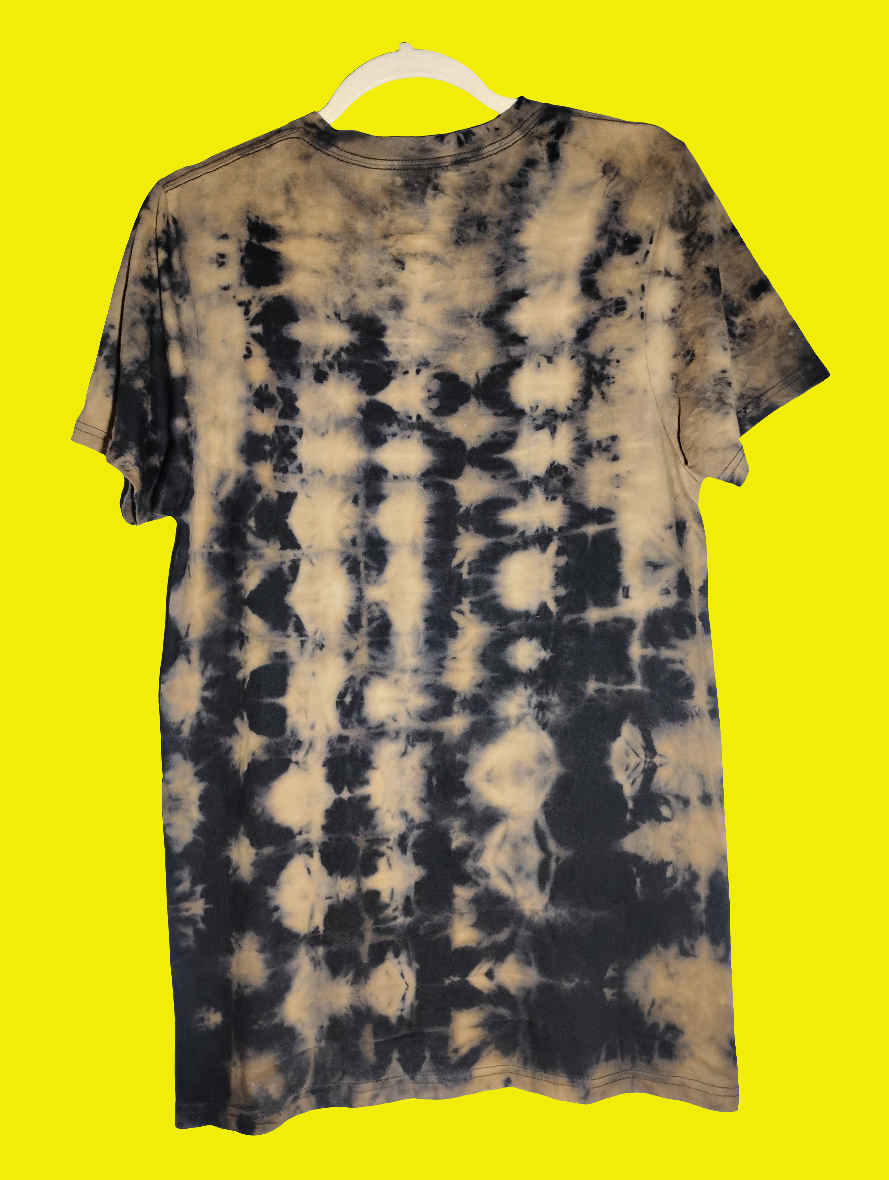 Reverse tie-dyed Glitch shirt size small