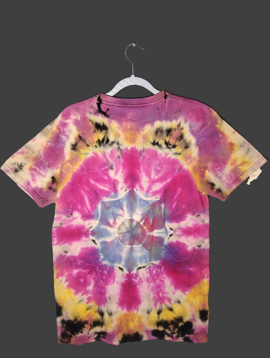 Reverse tie-dyed mandala shirt size medium