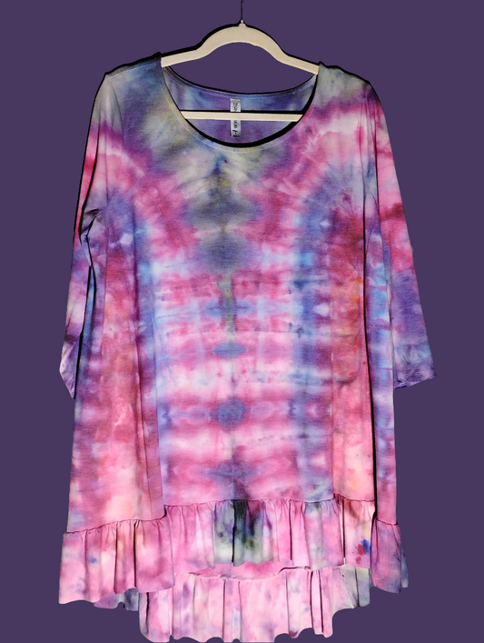 Iced dyed incline fold technique size large tunic / dress