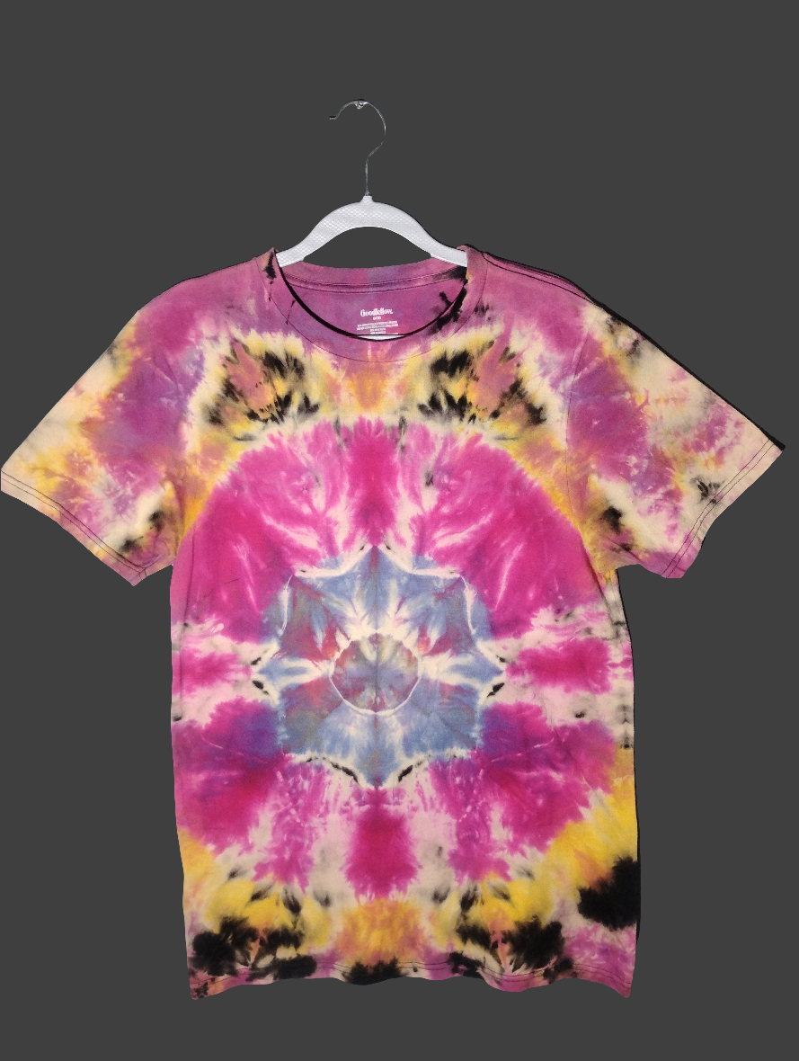 Reverse tie-dyed mandala shirt size medium