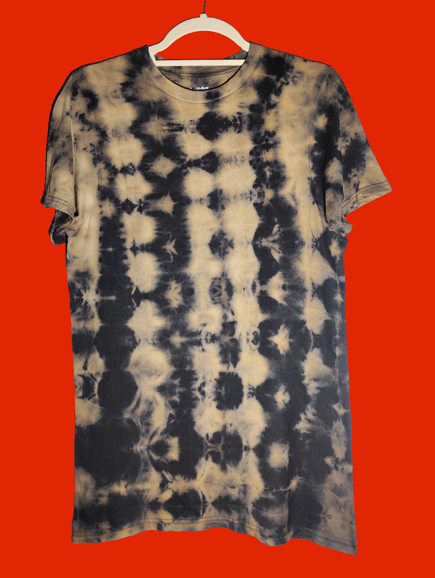 Reverse tie-dyed Glitch shirt size small