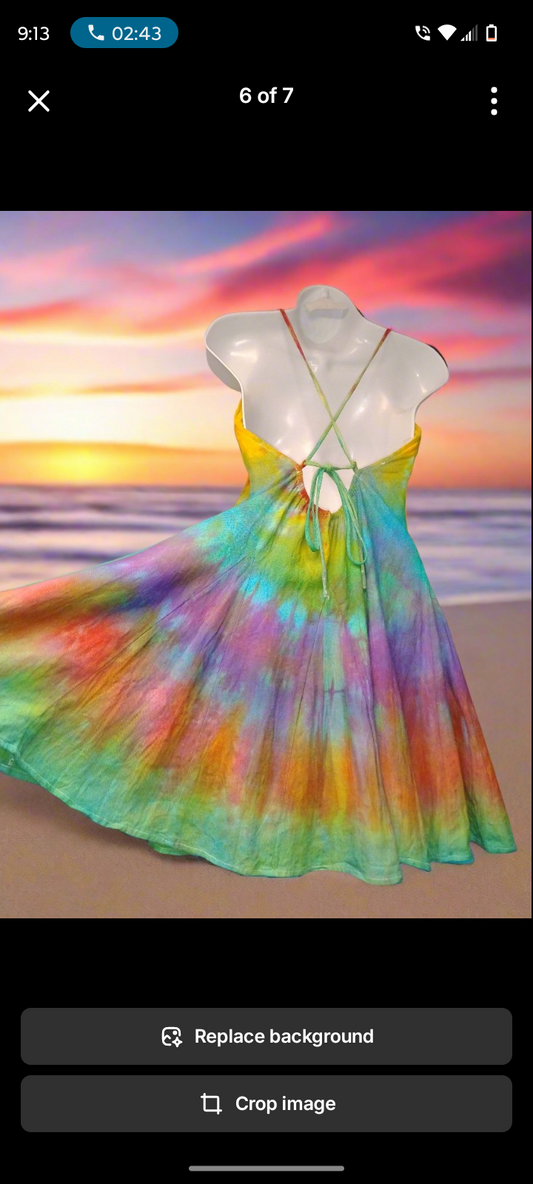 Gorgeous tie-dyed Heart and Rainbow dress size xs